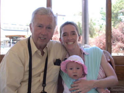 Erin Hottenstein with her dad and daughter in 2008